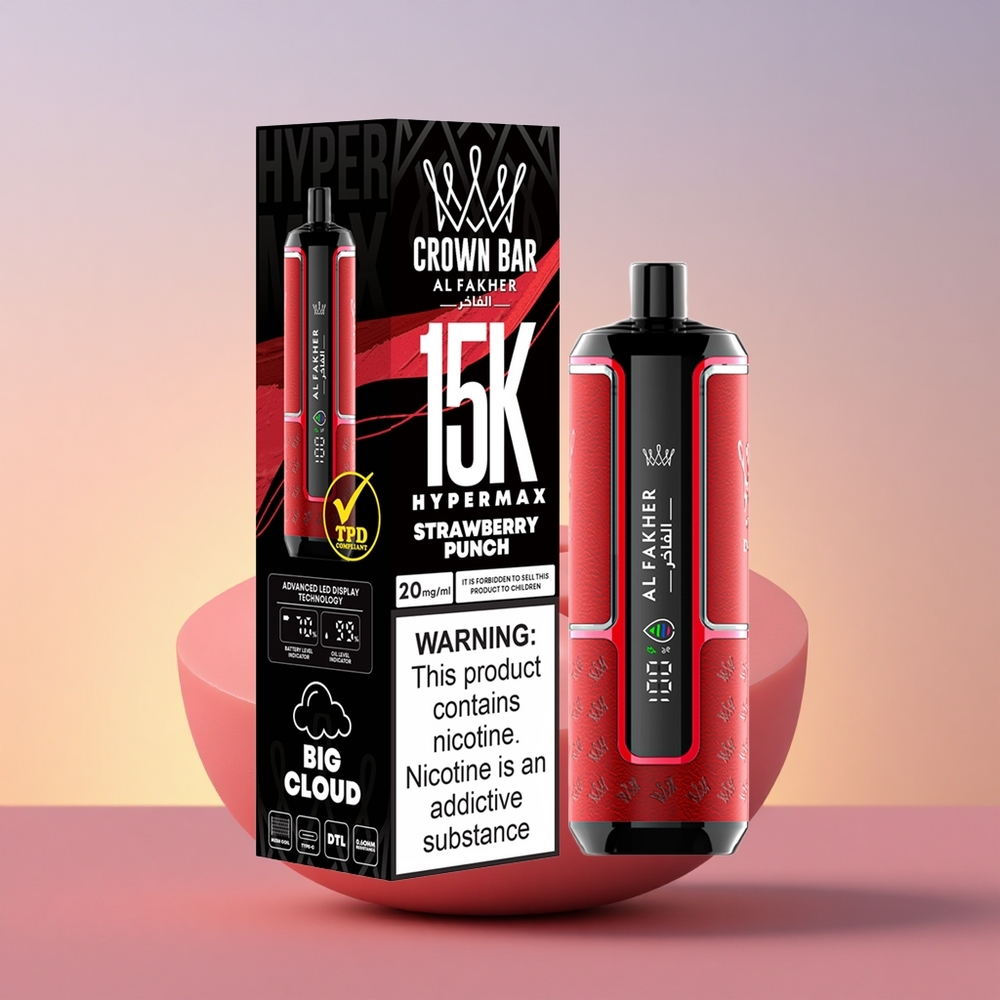 Al Fakher Crown Bar 15K Hypermax Jagoda Udarec 22ml 600mAh Type-C