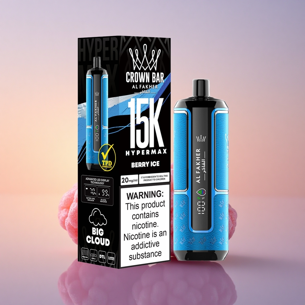 Al Fakher Crown Bar 15K Hypermax Jagodni Led s 22ml in 600mAh