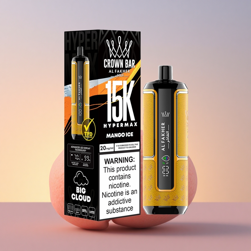 Al Fakher Crown Bar 15K Hypermax Mango Led 22ml 600mAh Tip-C