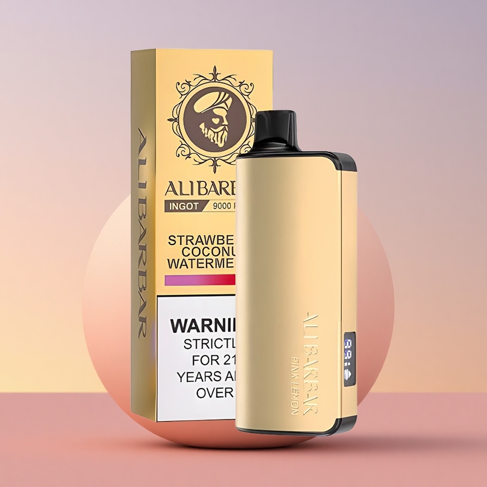 Alibarbar Ingot 9000 Puffs Rožnati Limonin z 22ml E-tekočino in 2350mAh Baterijo