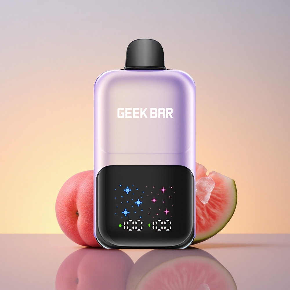GEEK BAR 2GO 20ml 50000 Puffs Breskva Mango Lubenica Led z Nastavljivimi Okusi in Dvojnimi Posodami