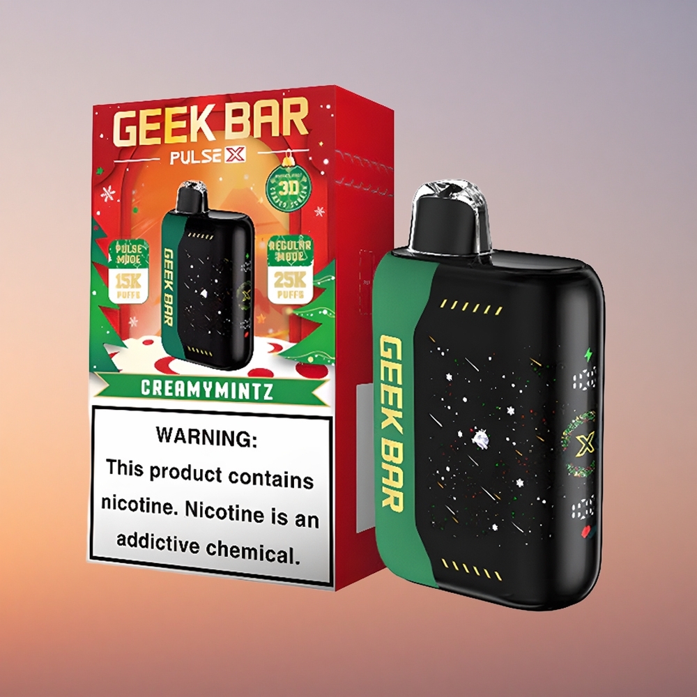 GEEK BAR Pulse X 25000 Puffs Božična Različica z 18mL E-Tekočino in Dual Mesh Coil