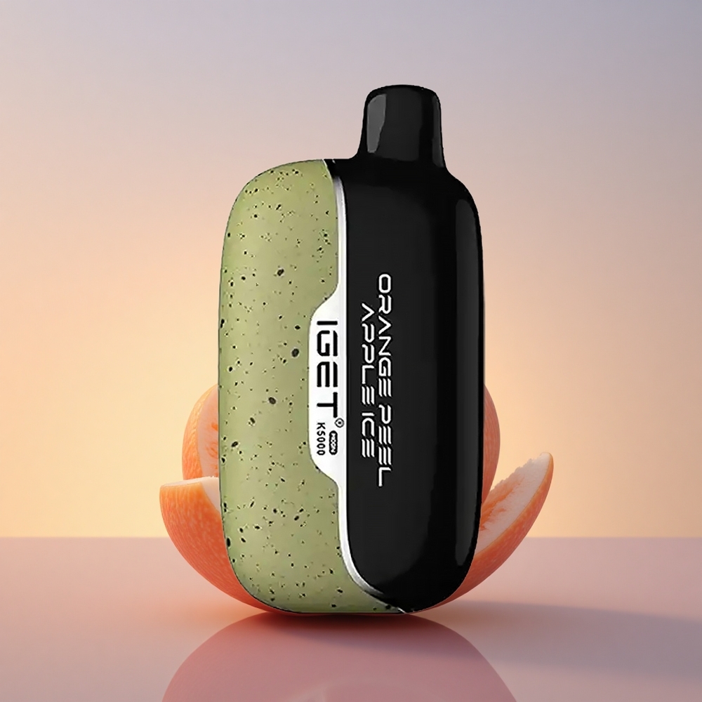 IGET Moon K5000 Puffs Pomarančno Lupino Jabolčni Ledenec 5000 Puffov 1.35 Ohm Mesh