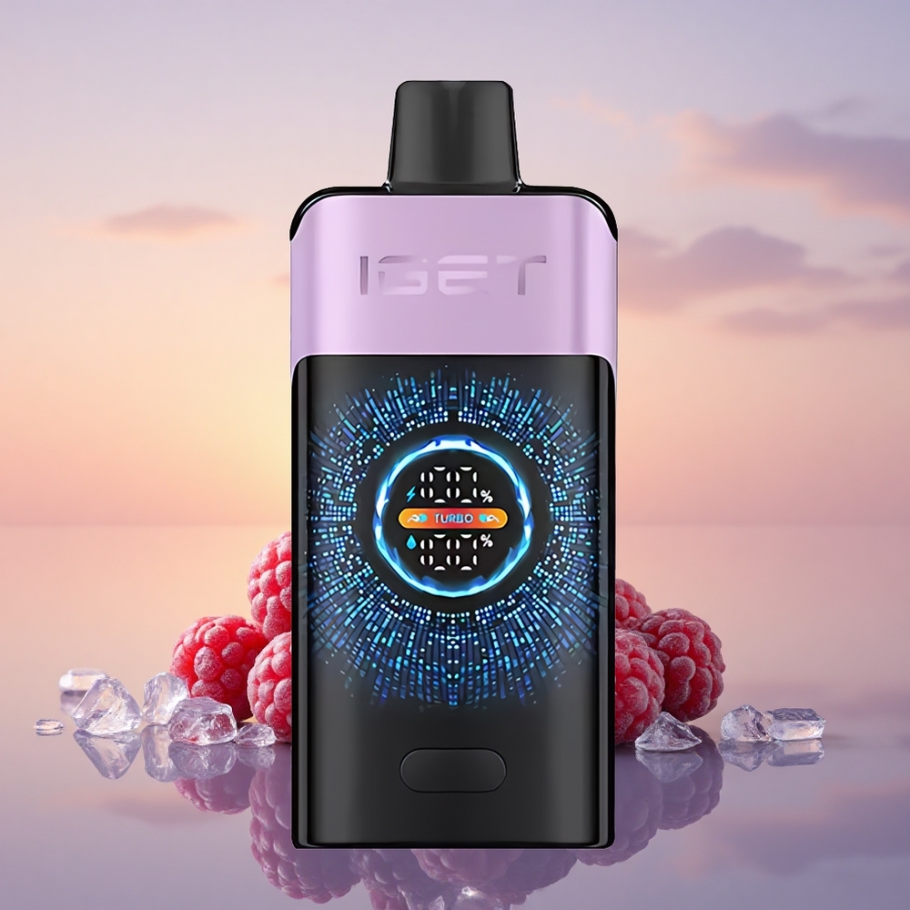 IGET ONE 12000 Puffs Mešano Jagodni Led z Dvojno Mrežasto Tuljavo in Velikim Ukrivljenim Barvnim Zaslonom