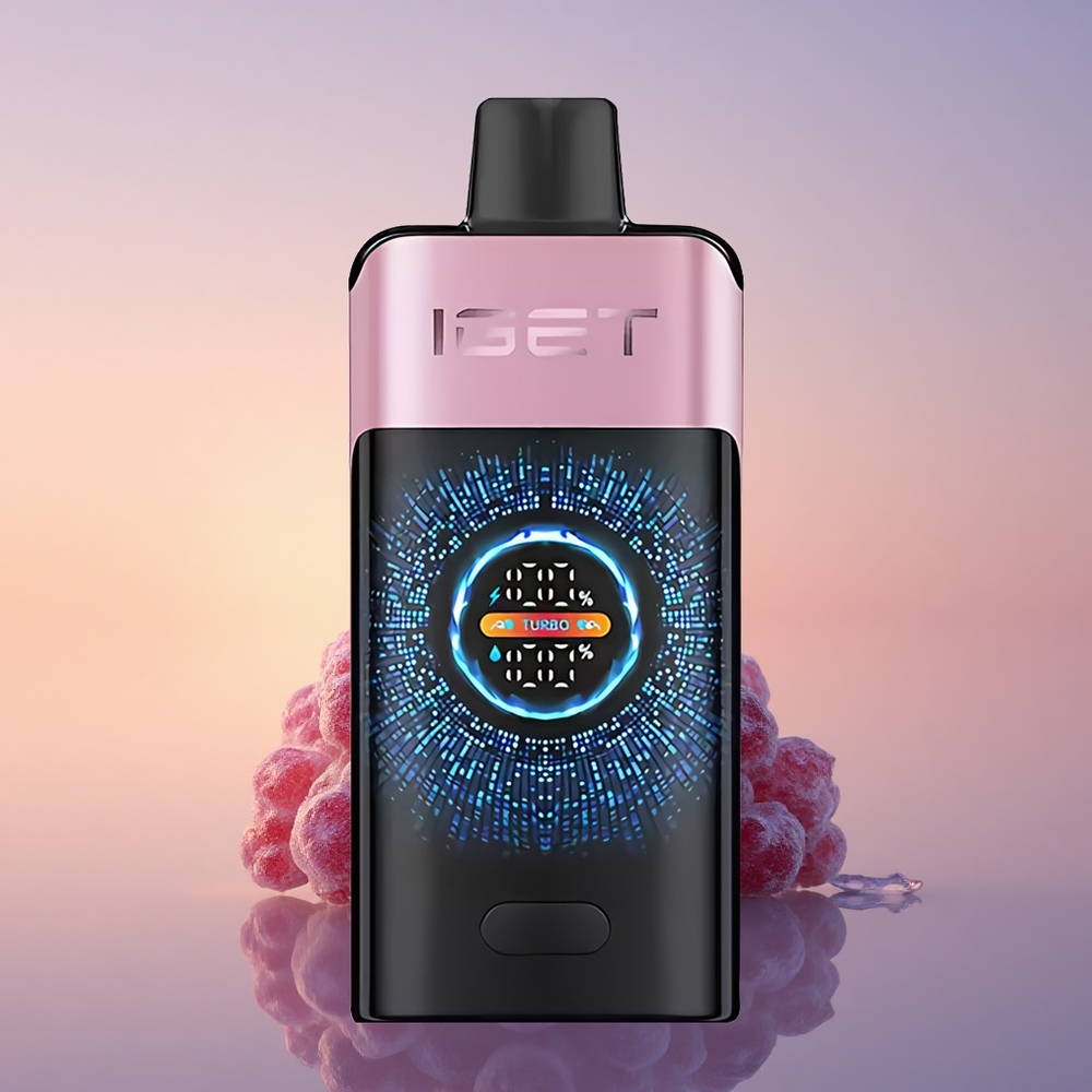 IGET ONE 12000 Puffs Črni Jagodni Led z Dvojno Mrežico in Velikim Zaslonom