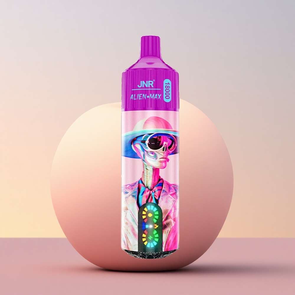 JNR Alien Max 18000 Bela Breskva Malina z Dvojno Mrežno Tuljavo in Hitrim Polnjenjem