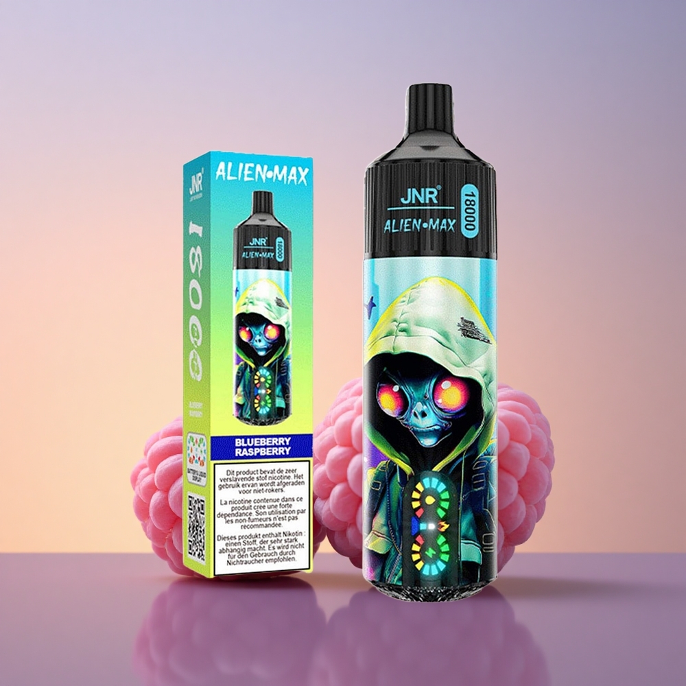 JNR Alien Max 18000 Borova Malina Dvojno Jedro Hitri Polnilec