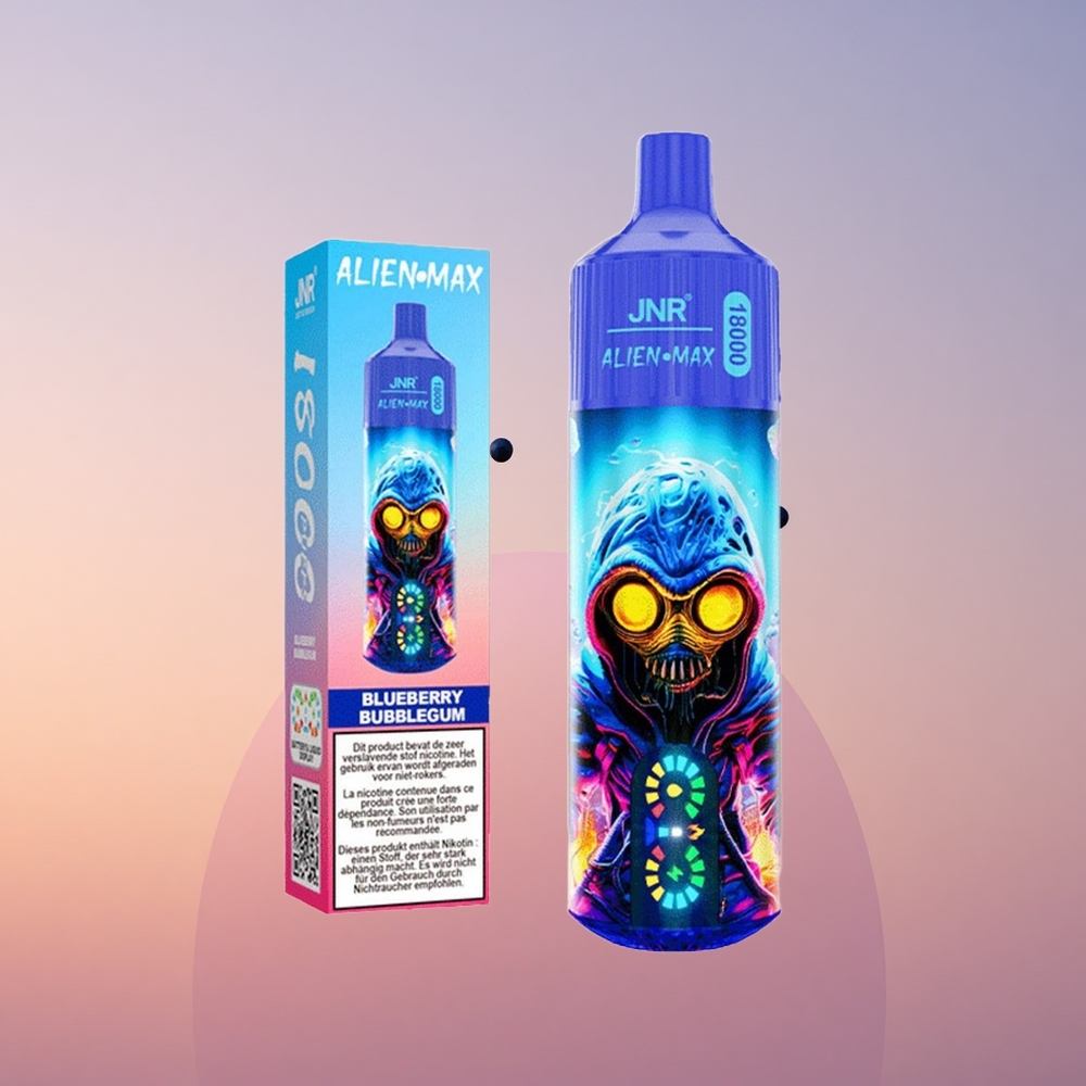 JNR Alien Max 18000 Borovnični žvečilni gumi z dvojno mrežo in hitrim polnjenjem