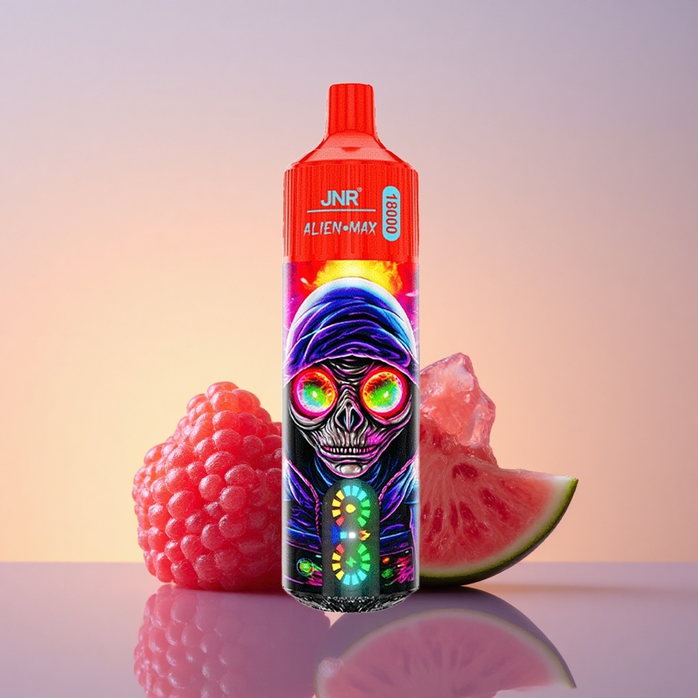 JNR Alien Max 18000 Malinovni Lubenični Led z Dvojno Mrežno Tuljavo in Hitrim Polnjenjem Type-C