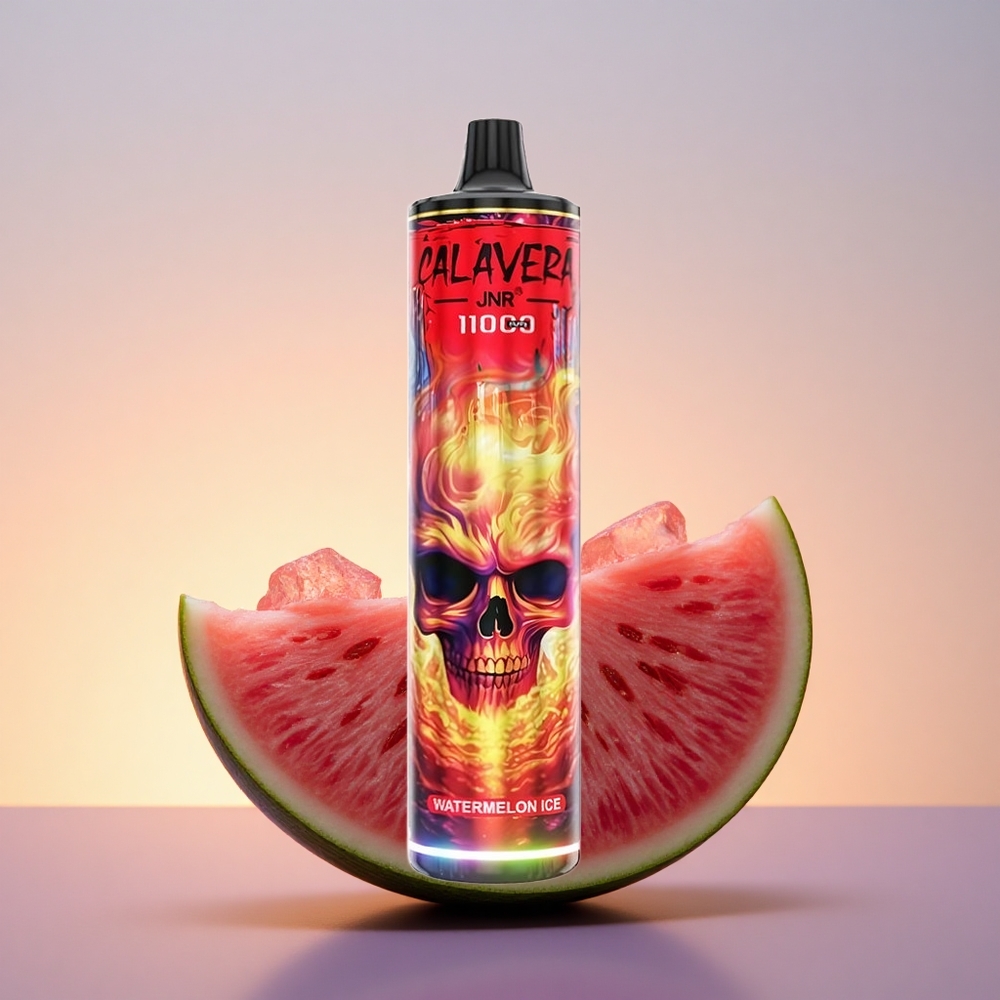 JNR Calavera 11000 Lubenica Led z 21ml E-tekočine in 850 mAh Baterija