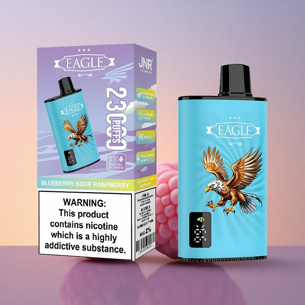 JNR EAGLE Smart 23000 Borovnica Kisla Malina Digitalni Zaslon 1.0ohm Mesh Coil Nastavljiv Pretok Zraka