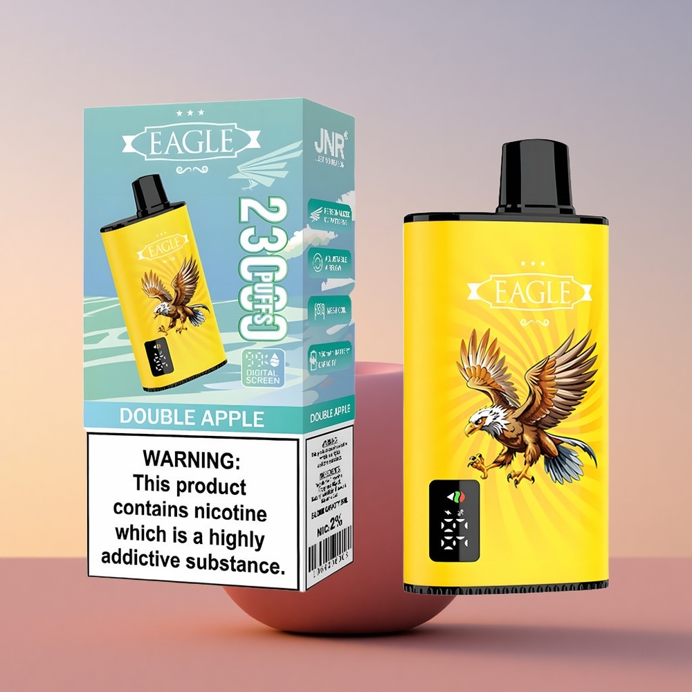 JNR EAGLE Smart 23000 Dvojno Jabolko z Digitalnim Zaslonom in 25ml E-tekočine