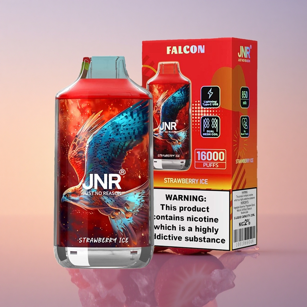 JNR Falcon 16000 Jagodni Led z Dvojno Mrežno Tuljavo in 22ml E-tekočino