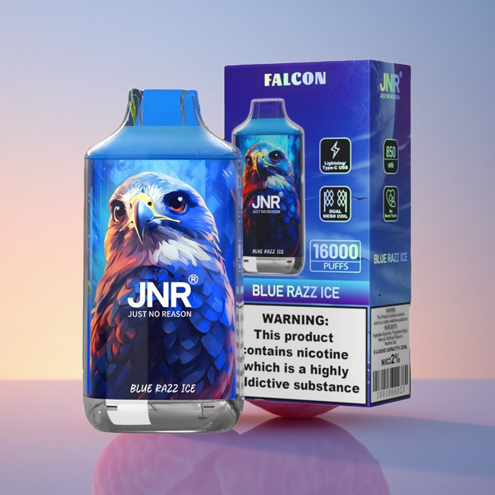 JNR Falcon 16000 Modra Malina Ledeni 850 mAh 22ml Dual Mesh