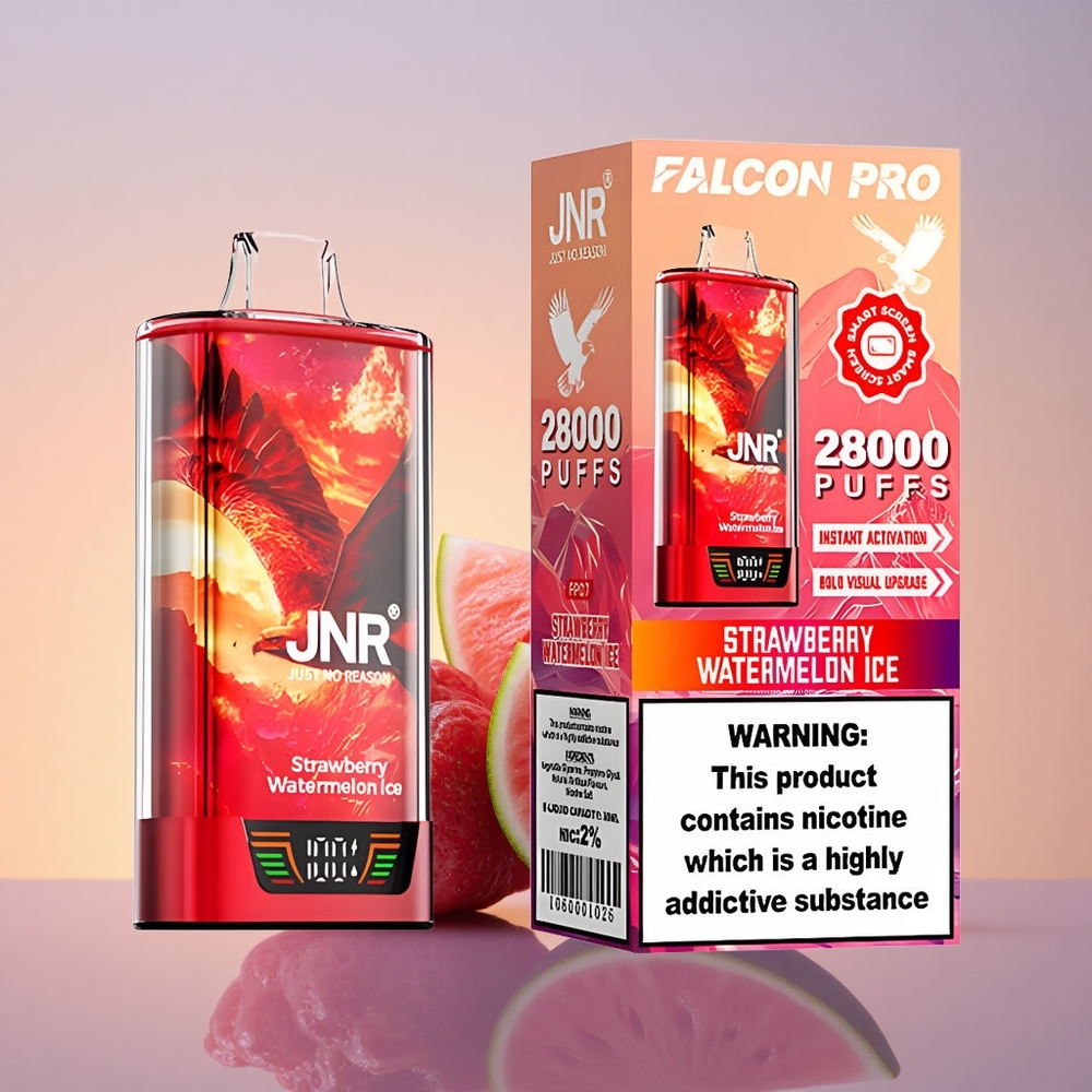 JNR Falcon Pro 28000 Jagoda Lubenica Led z 30ml in Dual Mesh Coil