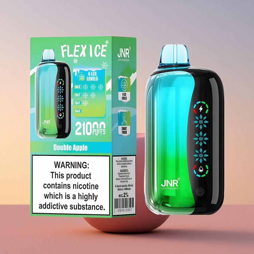 JNR Flex Ice 21000 Dvojno Jabolko Led Prilagodljiv 26ml 1000mAh