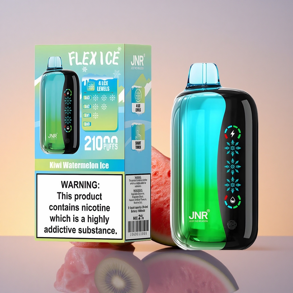 JNR Flex Ice 21000 Ledenica z arbuza in kivija z nastavljivim ledom, 26ml e-tekočine, 1.2 Ohm dvojno mrežico