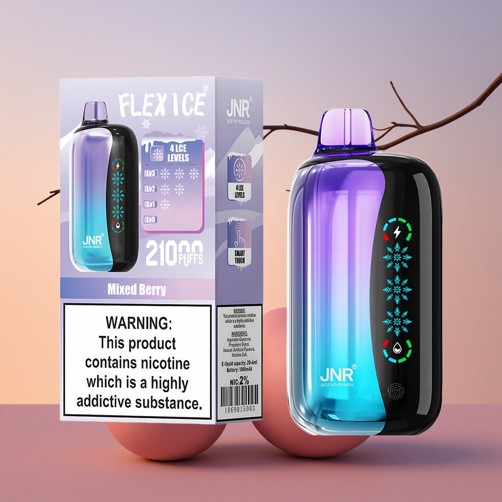 JNR Flex Ice 21000 Mešane Jagode Led Prilagodljiv 26ml Dual Mesh