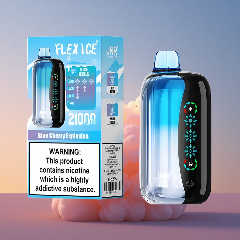 JNR Flex Ice 21000 Modra Češnjeva Eksplozija z Dvojno Mrežo in Nastavljivim Zrakom