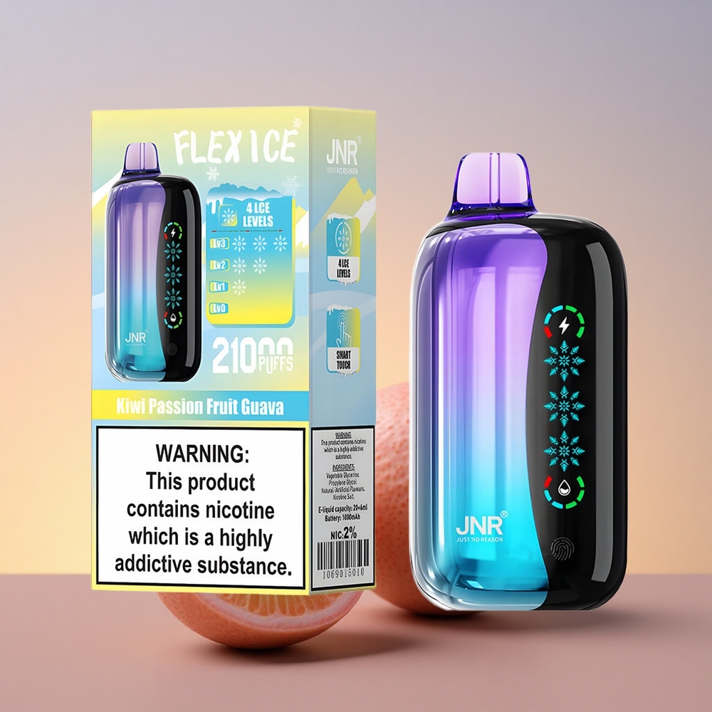 JNR Flex Ice 21000 Pasijonasti Guava Kiwi z Nastavljivim Ledom in Dual Mesh