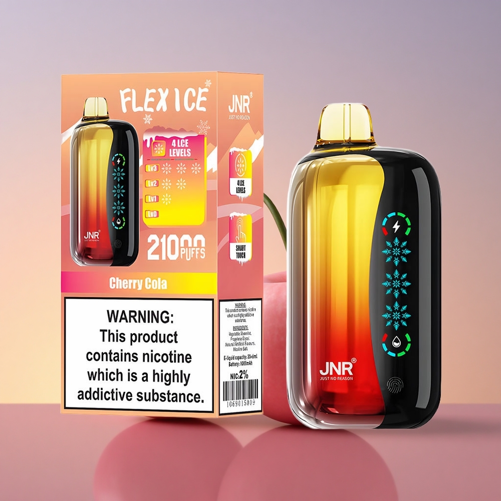 JNR Flex Ice 21000 Češnjeva Kola Led Prilagodljiv 26ml Zračni Tok 1.2 Ohm Dvojna Mreža