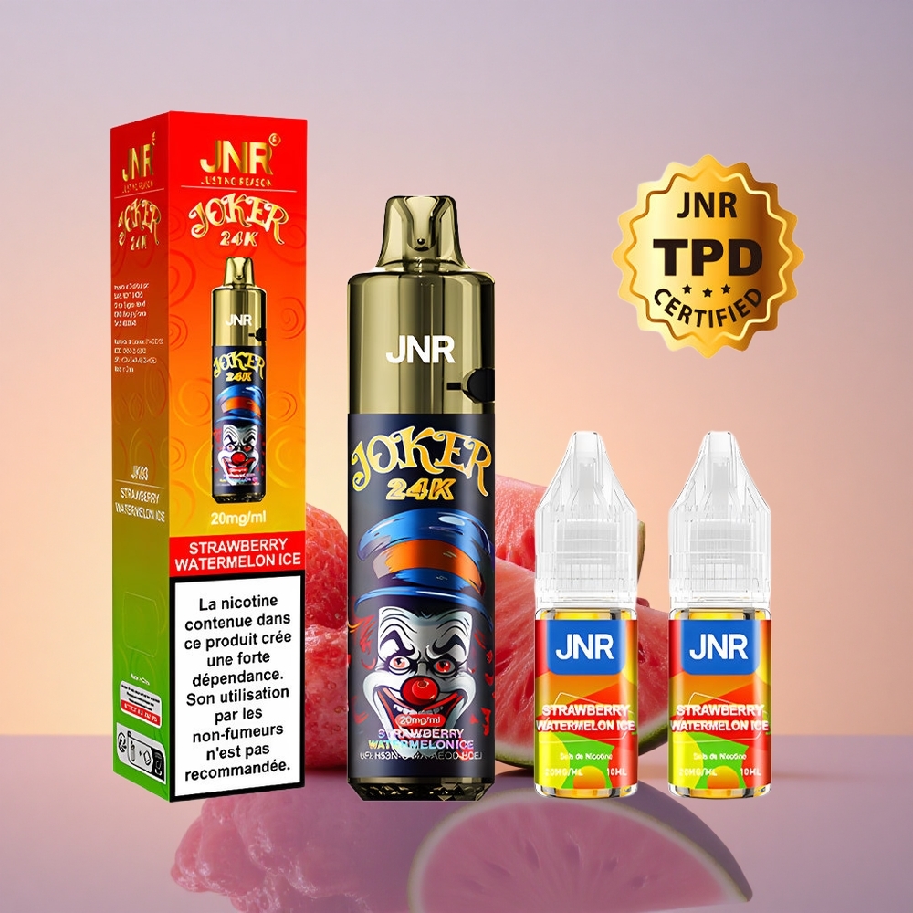 JNR Joker 24K Jagoda Lubenica Led z Vidno E-tekočino in 800mAh Baterijo
