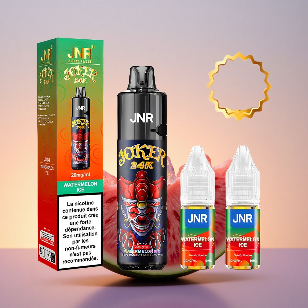 JNR Joker 24K Lubenikova Led z Vidnimi Nivoji E-tekočine in 2% Nikotina