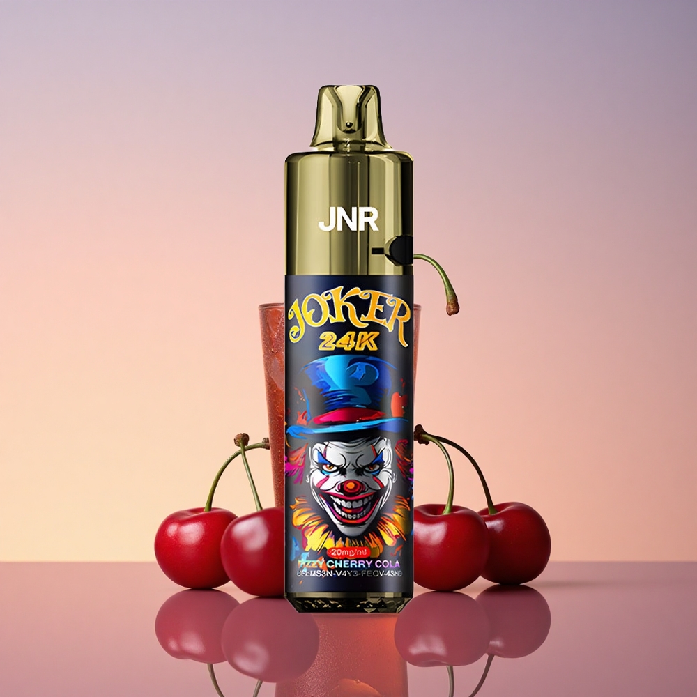 JNR Joker 24K Šečerna Češnjeva Kola z Vidnimi Nivoji Tekalne Tekočine in 800mAh Baterijo