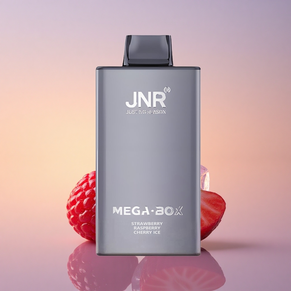 JNR Mega Box 25000 Jagoda Malina Češnja Led z 30ml E-tekočino in Hitrim Polnjenjem Type-C