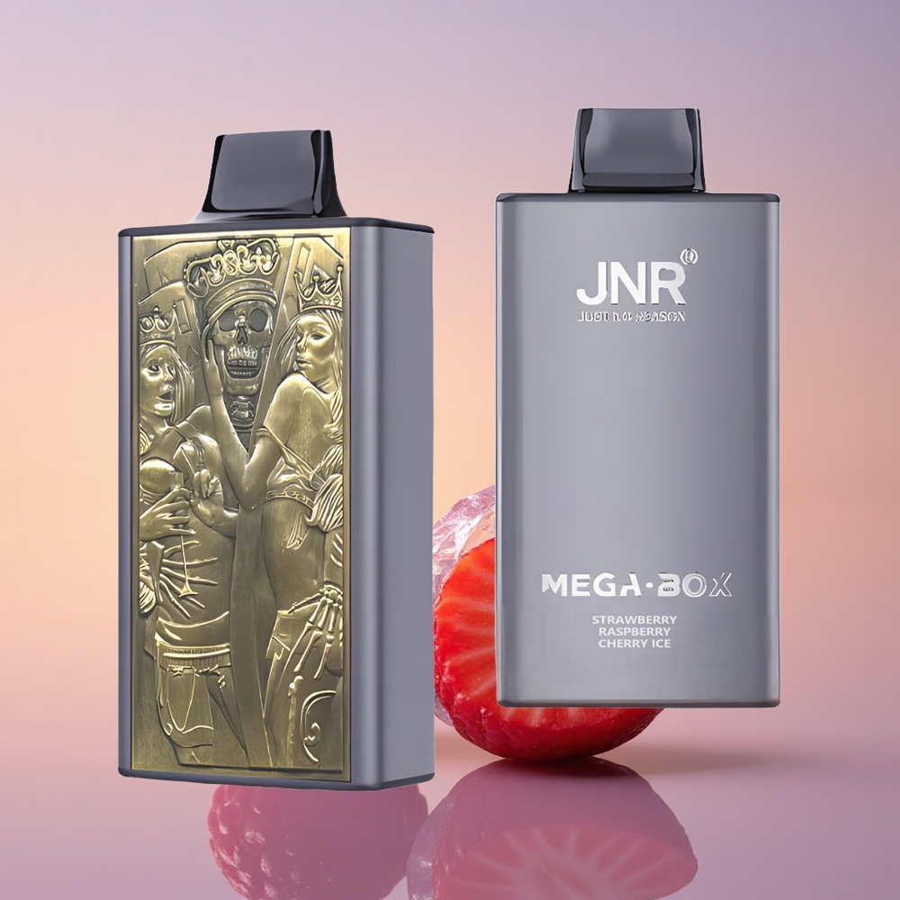 JNR Mega Box 25000 Jagoda Malina Češnja Led z 30ml E-tekočino in Hitrim Polnjenjem Type-C