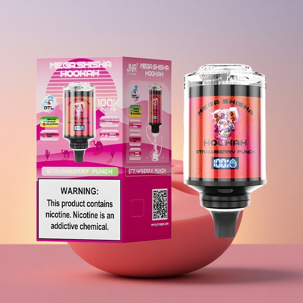 JNR Mega Shisha Hookah 100K Jagodni Udarec 2200mAh Zračni Tok