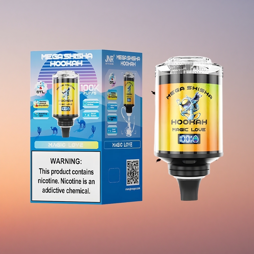 JNR Mega Shisha Hookah 100K Čarobna Ljubezen 2200mAh Tip-C