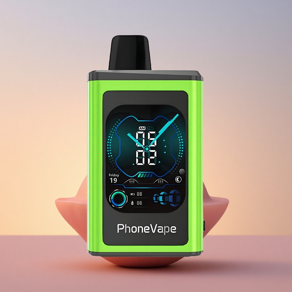 JNR PhoneVape 30000 Kislo Jabolčni Led z Nastavljivim Zračnim Tokom in Turbo Načinom