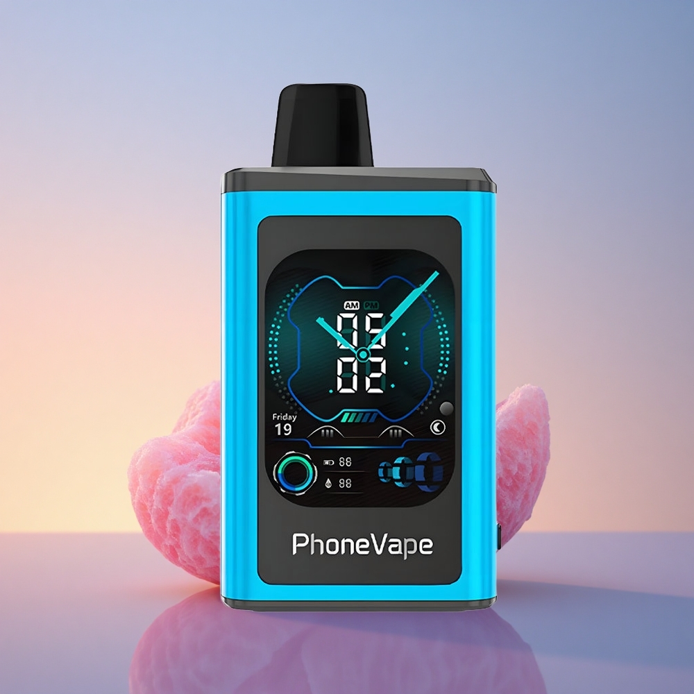 JNR PhoneVape 30000 Modra Malina Led s Turbo Načinom in Nastavljivim Zračnim Tokom