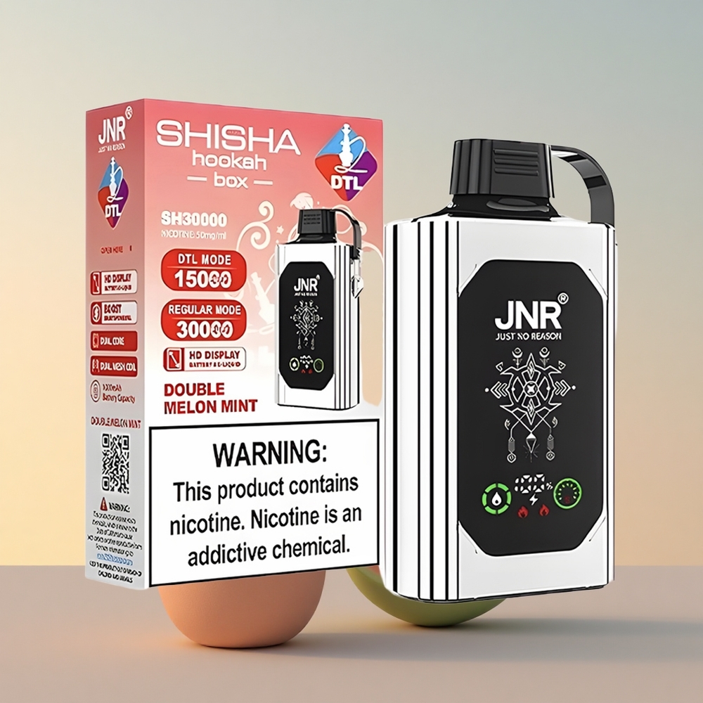 JNR Shisha Hookah Box 20500 Dvojni Melon Meta z Dvojnim Jedrom in 25ml
