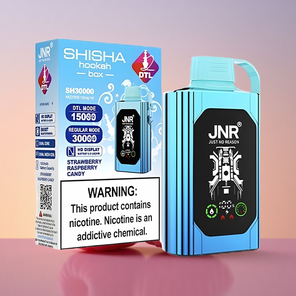 JNR Shisha Hookah Box 20500 Jagoda Malina Bonbon 1000mAh Tip-C Hitna Napolnitev