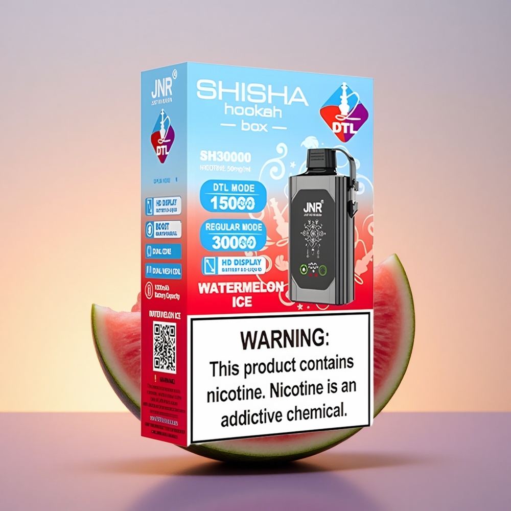 JNR Shisha Hookah Box 20500 Lubenica Led z Dvojno Mrežno Tuljavo in Hitrim Polnjenjem Type-C