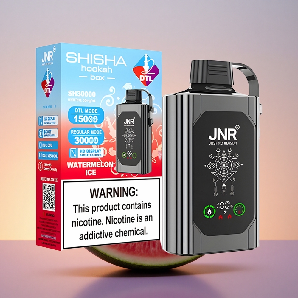 JNR Shisha Hookah Box 20500 Lubenica Led z Dvojno Mrežno Tuljavo in Hitrim Polnjenjem Type-C