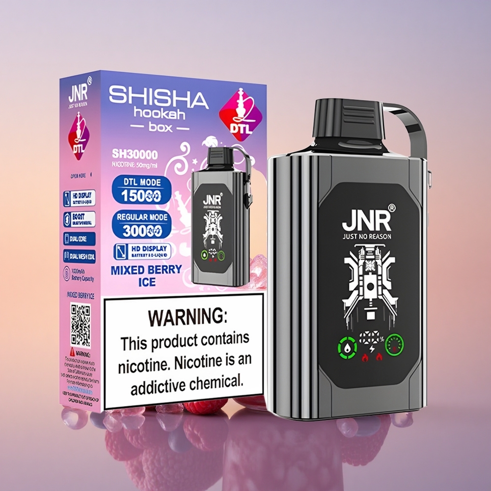 JNR Shisha Hookah Box 20500 Mešane Jagode Led z Dvojnim Mrežnim Krogličnim Polnilcem