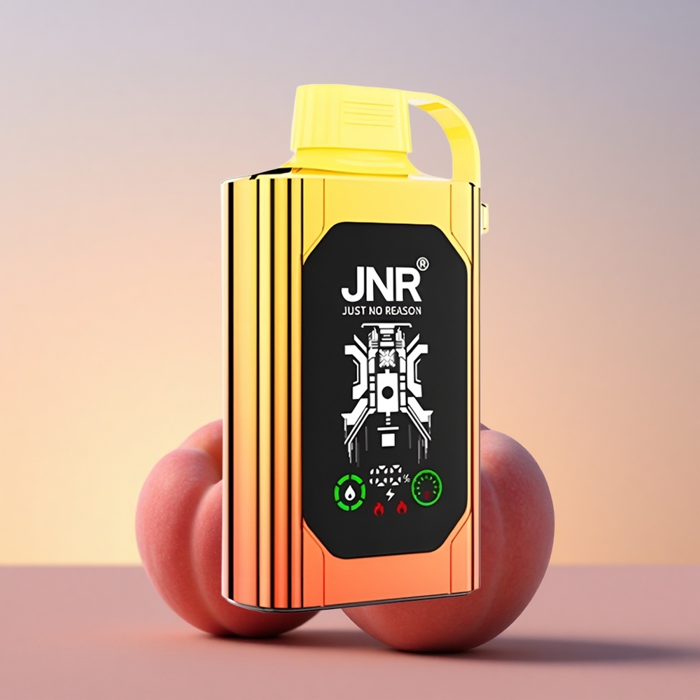 JNR Shisha Hookah Box 20500 Sočne Breskve HD Zaslon 25ml Dvojno Mrežno