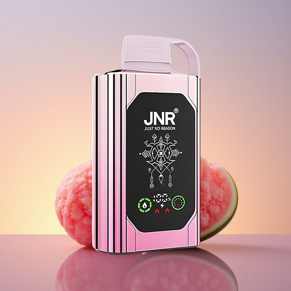 JNR Shisha Hookah Box 20500 Češnjevi Lubenica Freeze z HD zaslonom, 25ml in Dual Mesh Coil