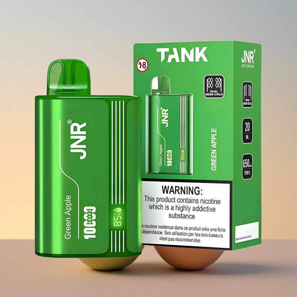JNR Tank 10000 Zeleno Jabolko Breskeva Hruška z Nastavljivim Pretokom Zraka in Digitalnim Zaslonom