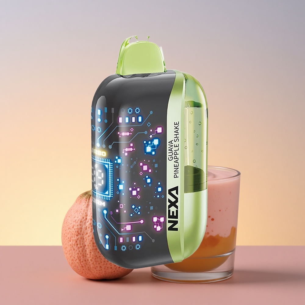 NEXA Ultra 50000 Puffs Ananas Guava Tresen z zaslonom in 20ml