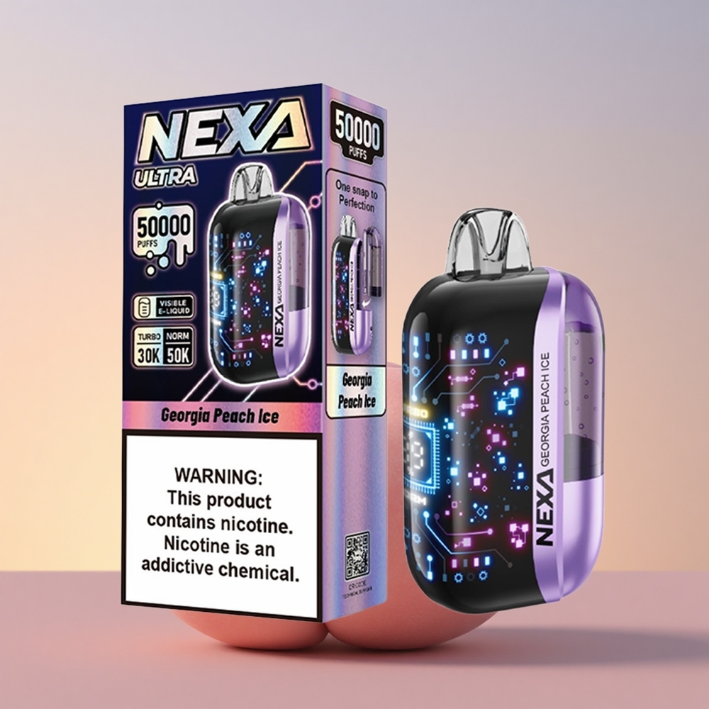 NEXA Ultra 50000 Puffs Slovenski Breskovi Led z 20ml in 5% Nikotina