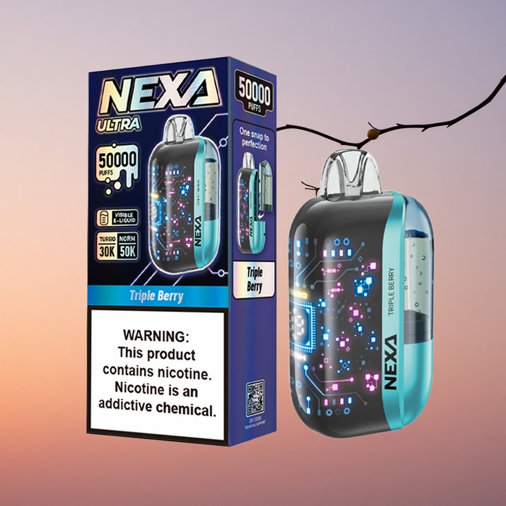 NEXA Ultra 50000 Puffs Trojno Jagodni 20ml 5% Dual Mesh