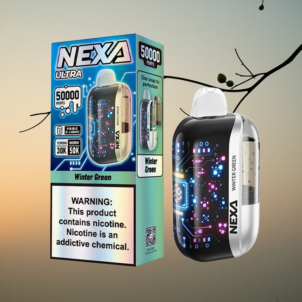 NEXA Ultra 50000 Puffs Zimsko Zelen 20ml 5% 0.9ohm