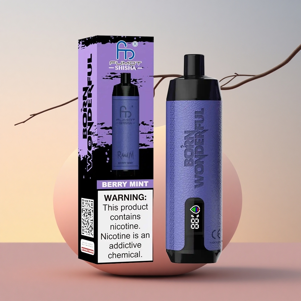 RandM Fumot Shisha 10000 Puffs Jagoda Meta z 18ml E-tekočino in 0,6ohm Mrežnim Navojem