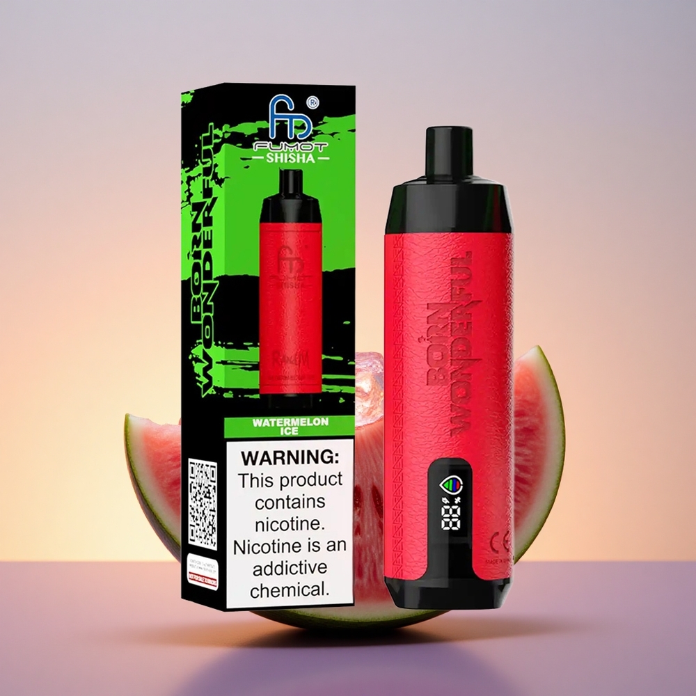 RandM Fumot Shisha 10000 Puffs Lubenica Led z 0,6ohm Mesh in 850 mAh