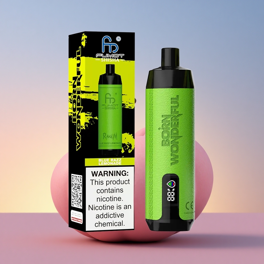 RandM Fumot Shisha 10000 Puffs Modra Malina Limonada z 0,6 ohm in 0,5% Nikotina