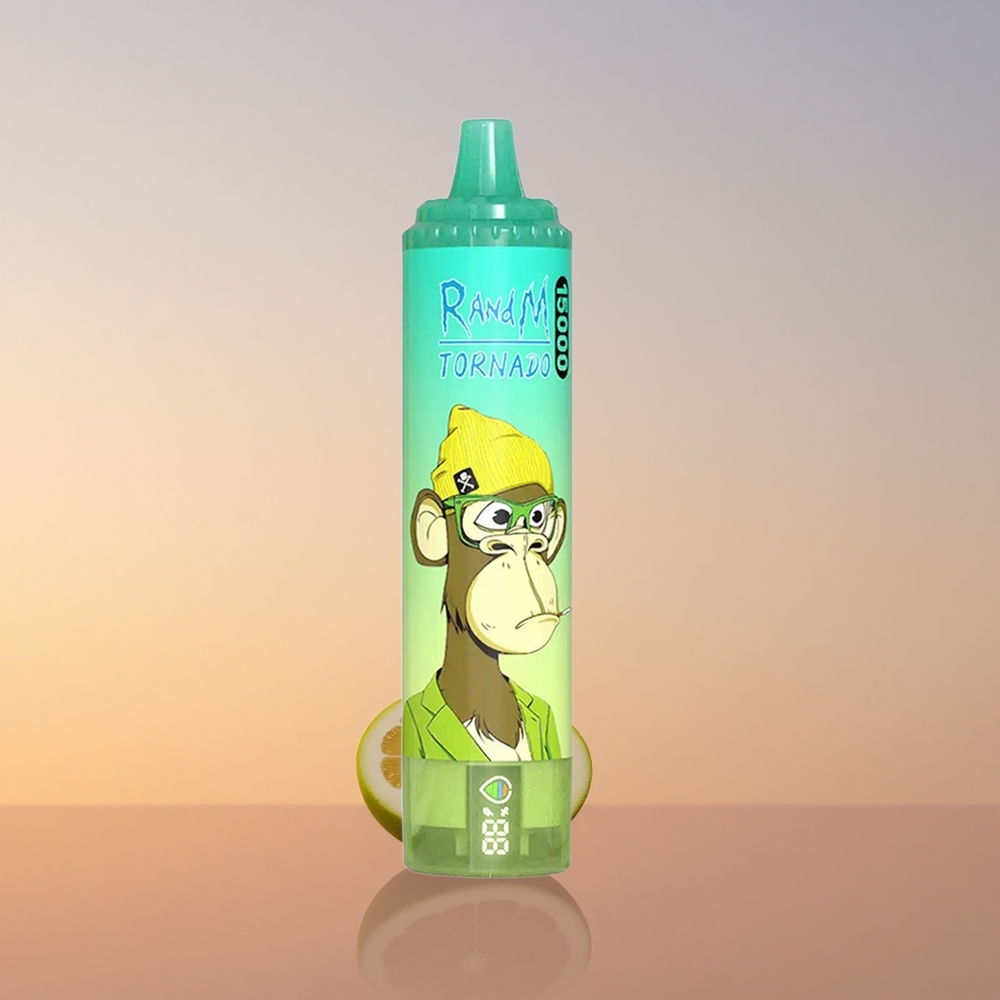 RandM Fumot Tornado 15000 Puffs Limeta Lime 25ml Mesh LCD